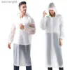 Rain Coat 2 paczki poncze deszcz dla mężczyzn kobiety dorośli wielokrotnego użytku przenośny płaszcz przeciwdeszczowy wodoodporny z elastycznymi rękawami L230620