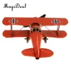 Modèle d'avion MagiDeal 1Pc modèle d'avion en métal Vintage biplan pour la maison salon décor enfants garçons enfants d'âge préscolaire jouets amusants en plein air 230712