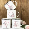 Mokken Roze Letter Print Bridal Shower Party Wine Cups Coffee Water Mugs Drink Milk Juice Cup Handle Drinkware Wedding Bridesmaid Gift R230713