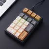 Сочетание офиса 21 Ключ мини -клавиатура с RGB -подсветкой зеленой оси ABS/PBT -клавиш USB -проводная портативная малая механическая цифровая клавиатура для компьютерного ноутбука планшет