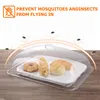 Ensembles de vaisselle Assiette à pâtisserie Couvercle anti-poussière Gâteau Pain Protecteur Durable Snack Plateau Pratique Dôme