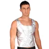 Herren Tank Tops Herren U-Ausschnitt ärmellose Weste Mode Reißverschluss Lackleder Top Wet Look Party Clubwear Pole Dance Rave Outfit