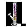 Rökande rör Rainbow Glass Pipe Hookahs Glöd