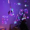 Strings Curtain LED String Lights Christmas Decoration Solar Remote Control Holiday Wedding Fairy Garland For Room Outdoor Home