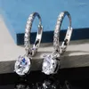 Boucles d'oreilles pendantes magnifique goutte de mariée brillant zircon cubique cristal élégant accessoires danse fête bijoux de mode pour les femmes