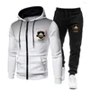 Erkeklerin izleri karasuno lise erkek hoodies set kış polar fermuarlı hırka koşu erkekler spor giyim iki parça pantolon pantolon takım elbise set