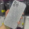 Telefone glitter iphone casos 14 pro max caso 13 12 11 designer de moda bling espumante strass diamante jóias 3d cristal mulheres capa traseira