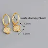 Hoopörhängen 925 Silver Small Circle Gold Color Sea Shell Zircon Piercing BRINCO Female Pendientes 2023 SMYELLT