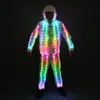 Andere Event- und Partyzubehör, Vollfarb-Pixel-LED-Lichter, Jacke, Mantel, Hose, Kostüme, Anzug, Leuchten, Rave, kreatives Outer-Bühnenkostüm, Weihnachtsparty-Kostüm 230712