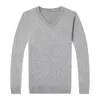 Men s tröjor 2023 Högkvalitativt modemärke Woolen Knit Pullover V Neck Sweater Black For Men Autum Winter Casual Jumper Clothes 230713