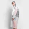 Fashion PEVA Women Man Raincoat Thickened Waterproof Rain Poncho Coat Adult Clear Transparent Camping Hoodie Rainw