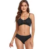 Costumi da bagno da donna Costume da bagno bikini vuoto Donna Taglie forti Bikini senza schienale a vita alta Costume da bagno Abbigliamento da spiaggia Due pezzi Biquinis