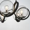 Ljuskronor Nordic E14 Led Ljuskrona Vardagsrum Svart Metall Pendelbelysning Air Bubble Glasskärmar Ljus