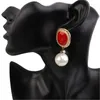 Boucles d'oreilles pendantes 2023 bijoux de mode pour femmes européennes américaines perle métal exagéré grand rétro bohème coréen