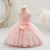 Robes de fille Noël Kid Girl Dress Snowflake Party Dress pour bébé 1 an anniversaire enfant en bas âge enfants robe de princesse robe de baptême 1-6YHKD230712