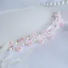 Länkarmband blomma pärlor armband handgjorda eleganta franska daisy ris mode söta justerbara smycken för kvinnor