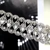 Gargantilha 2023 Colar de flor oca de luxo vintage declaração de cristal strass jóias de pescoço de casamento para mulheres decoradas para festas