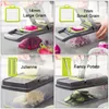 Fruit Vegetable Tools 8In1Multifunctional Cutter Potato Slicer Carrot Grater Kitchen Accessories Gadgets Steel Blade Tool 230712