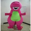 2018 Remise usine Profession Barney Dinosaure Costumes De Mascotte Halloween Dessin Animé Taille Adulte Fantaisie Dress235F