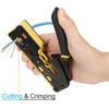 Tools Networking Tools ZoeRax RJ45 Crimp Tool Pass Through Crimper Cutter for Cat6 Cat5 Cat5e 8P8C Modular Connector Ethernet All in one