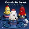 Sand Play Water Fun Rocket Launcher Toys Outdoor Rocket Water Pressure Lift Sprinkler Toy Garden Lawn Water Spray Toys for Boys Girls Gift 230712