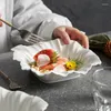 プレートヨーロッパセラミックプレート花柄のボーダーデコレーションフルーツサラダリビングルームテーブルトップパンディッシュモダンキッチンカトラリー
