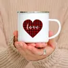 Mugs Love Rainbow Animal Print Creative Enamel Cups Coffee Tea Drinks Dessert Breakfast Milk Cup Cute Mugs Handle Drinkware Best Gift R230713