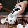 Coffee Scoops Coffee Beans Dose Trays Pure White Smooth Porcelain Teaspoon Tea Separator Vessel Tea Set Tools Coffee Bean Spoon Shovel Scoops 230712