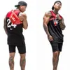 Męskie topy zbiornikowe kamizelka sportowa Summer Men's Szybkie ćwiczenia fitness koszykówka Splating Slicing Muscle Fitness Ubrania 230713