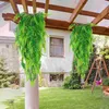 Flores decorativas 90 CM Hojas de helecho persa Vid Planta artificial Hoja de hiedra verde Guirnalda Colgante de pared Fiesta de boda falsa Balcón Decoración