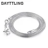 Bayttling 925 Silver 5pcslot 1618202224262830 tum 1mm Snake Chain Halsband för kvinnor män mode smycken gåva grossist l230704