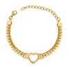 Choker Jeae Classic Heart Collece для женщин настоящие золотые украшения из нержавеющей стали устанавливают простые милые воротнички, пара, цепи шеи Mujer