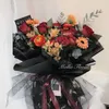 Opakowanie prezentów 50 cm*5 jardów Bronzing Feather Rose Flowers Pakowanie siatki DIY Craft Floriculture Giftbox owijanie przędzy ręcznie robiony bukiet dekoracje x0712