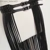 Ceintures Sexy Long Edge Ceinture En Cuir Noir Designer Ceinture Femmes Stud Punk Double Boucle Ardillon Plus La Taille Ceinture Femmes SMLXl Z230717