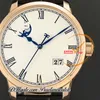 GLF Excellence Panorama Date Moon Phase A100-0 Automatic Mens Watch Rose Gold White Roman Dial Black Leather Super Version Edition Herrenuhr Reloj Hombre Puretime B2