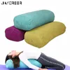 요가 블록 Jaycreer Bolster 직사각형 세척 가능한 커버 유기농 면화 베개 67x27x17cm 230712