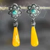 Boucles d'oreilles pendantes bohème Style ethnique couleur argent crochet d'oreille mode femmes bijoux mariage goutte en gros