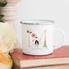 Mugs Personalized Mug Floral Initial with Name Cup Custom NameTea Coffee Chocolate Mugs Bride Bridesmaid Mothers Day Gift for Her R230712