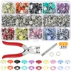 Hoomall 100PCs Sets 10 Colors Metal Sewing Buttons Press Studs Sewing Craft Fastener Snap Pliers Craft Tool Buttons For Clothes223h