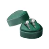 Bolsas para joias F19D Caixa de anel de noivado com coração Simples Estojos de flanela duplos