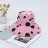 Bérets Anti-UV Sunscreen Hat Polka Dots Fisherman Cap Portable Beach For Women Summer