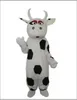 Grand point noir vache mascotte Costume Halloween noël fantaisie fête Animal dessin animé personnage tenue Costume adulte femmes hommes robe carnaval unisexe adultes