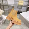 Designer Boots Women Lace-up Ankle Yellow Boots Vintage Suede Fashion Thick Bottom Boot Desert Platform Combat Booties with Box