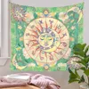 Tapisserier estetiska färgglada vågor sol tapestry vägg hängande stort tyg tapestry vägg hängande boho hippie tyg sovsal rum dekor