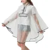 Nouvelle Mode Qualité Imperméable En Plastique Réutilisable EVA Femmes Cape De Pluie Imperméable Hommes Poncho À Capuche Pour Randonnée Équitation L230620