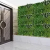 Dekoratif çiçekler yeşillik duvar 16x24in yapay çim yeşil çit arka plan fonu dekoru ile UV koruması için