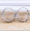 Boucles d'oreilles pendantes KJJEAXCMY Fine Jewelry S925 Sterling Silver Retro Thai Hollowed Round Ladies Ear Studs Studs.