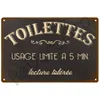 Drôle Toilette Métal Signes Industriel Déco Vintage Toilettes Fer Affiche Vintage My Lady Tin Sign Club Décor Extérieur Esthétique Salon Métal Décoration Murale w01