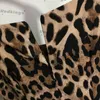 Ladies Leopard Dress Fashion Vest Dresses Retro Slim kjolar Girls Crew Neck One Piece Dresses Plus Size Dress Clothing