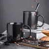 Tasses Tasse à café en céramique de style simple avec poignée Tasses à la maison résistantes à la chaleur pour le thé Lait Cuisine Verres Outils Vaisselle R230712